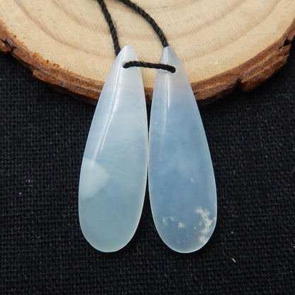 Natural Jade Earring Beads 33x9x4mm, 3.1g