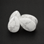 Natural White Howlite Teardrop Plugs – Marble Veined Stone Ear Gauges