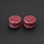 Natural Norwegian Thulite Stone Plugs - Hand-Polished Rose Pink Saddle Gauges (Sold as Pair)