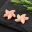 BITEFU 1Pair Pink Conch Shell (Made Of Powder Of Shell, Color Is Enhanced ) Starfish , 4.8g
