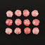 BITEFU 1Pair Pink Conch Shell (Made Of Powder Of Shell, Color Is Enhanced ) Flower, 0.6g