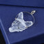 White Crystal Carved Wolf Head Pendant With 925 Sterling Silver,35x26x13mm, 13g