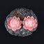 BITEFU 1Pair Pink Conch Shell (Made Of Powder Of Shell, Color Is Enhanced ) Lotus Flower, 5.6g