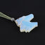 1 Strand 30 Inch Carved Opalite Horse Head Gemstone Pendant Adjustable Necklace, Unique Jewelry, 38x41x10mm, 27g