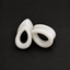 Natural White Jade Teardrop Hollow Plugs — Handcrafted Gemstone Ear Gauge Pair