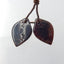 Natural Garnet Carved leaf Earring Beads 20x11x3mm, 3.4g