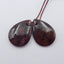 Natural Garnet Earring Beads 20x15x4mm, 5.3g