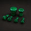 Malachite Single Flared Plugs - Handcrafted Gemstone Gauge Pair