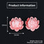 BITEFU 1Pair Pink Conch Shell (Made Of Powder Of Shell, Color Is Enhanced ) Lotus Flower, 5.6g