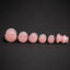 Rose Quartz Single Flared Plugs - Handcrafted Gemstone Ear Gauge Pair