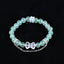 Natural Green Strawberry Quartz And White Quartz Gemstone Bracelet Gift, 17cm, 16x12x7mm, 8mm, 19.2g