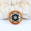Intarsia of Sunstone, White Jade, Shell, Obsidian, Malachite and Argentina Rhodochrosite Cabochon