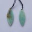 Natural Amazonite Earring Beads 34x11x4mm, 4.5g