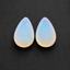 Opalite Teardrop Plugs – Iridescent Opalite Glass Ear Gauges