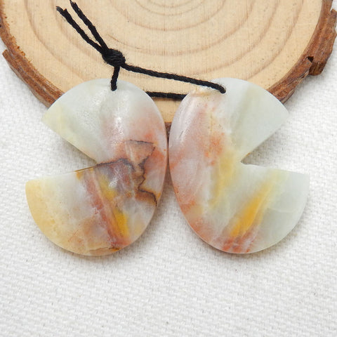 Natural Amazonite Earring Beads 30X23X4mm, 10.2g