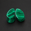 Green Malachite Teardrop Ear Plugs - Double Flare Stone Gauges for Stretched Ears (Sold as Pair)