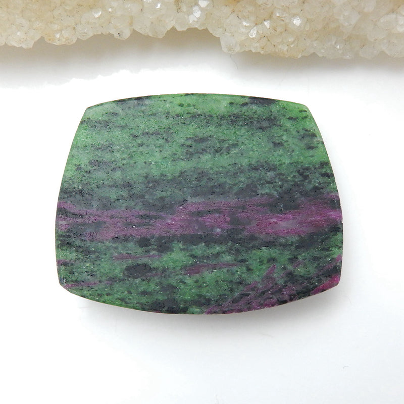 Natural Ruby and Zoisite Carved horse Cabochon 42x33x8mm, 17.6g