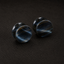 Blue Tiger's Eye Plugs, Hawk's Eye Stone Ear Gauges, Double Flare Saddle Plugs, Organic Body Jewelry, Pair of Indigo Ear Stretchers