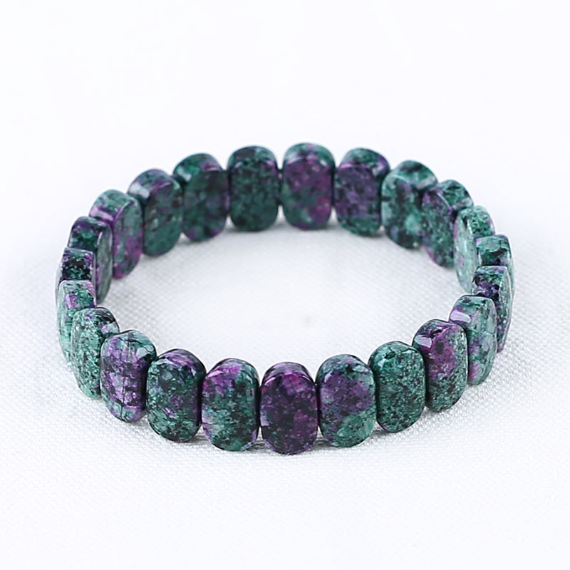 Natural Ruby and Zoisite Bracelet 14*9*6mm, 20cm length, 32g