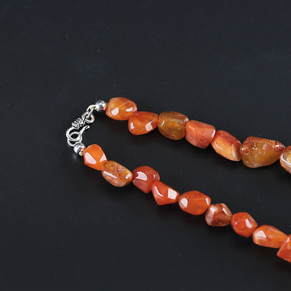 Natural Red Agate Pendant Beads for Necklace 21.5 inches, 10*9*7mm, 33*24*23mm, 130g