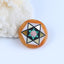 Intarsia of Sunstone, White Jade, Shell, Obsidian, Malachite and Argentina Rhodochrosite Cabochon