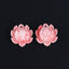 BITEFU 1Pair Pink Conch Shell (Made Of Powder Of Shell, Color Is Enhanced ) Lotus Flower, 5.6g