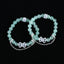 Natural Green Strawberry Quartz And White Quartz Gemstone Bracelet Gift, 17cm, 16x12x7mm, 8mm, 19.2g
