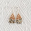 New Arrival! Handmade Intarsia Earrings, Natural Stone Sun Stone And Flash Labradorite, Sterling Silver 925 Women Earrings Vintage Jewelry,45x17x2mm, 6.7g
