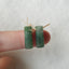 Natural Moss Agate Earring Beads 14x6mm, 2.4g