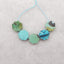 5 PCS Carved Natural Turquoise Flower Gemstone Cabochons, Jewelry DIY Making, Gemstone Wholesale, 12x12×4mm,  5.2g