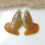 Natural Amazonite Carved fish Earring Beads 30x20x4mm, 6.1g