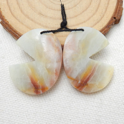 Natural Amazonite Earring Beads 30X23X4mm, 10.2g