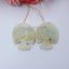 Natural Amazonite Carved Fish Earring Beads 29x25x4mm, 10.3g