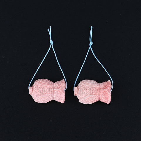 BITEFU 1Pair Pink Conch Shell (Made Of Powder Of Shell, Color Is Enhanced ) Owl , 8.8g