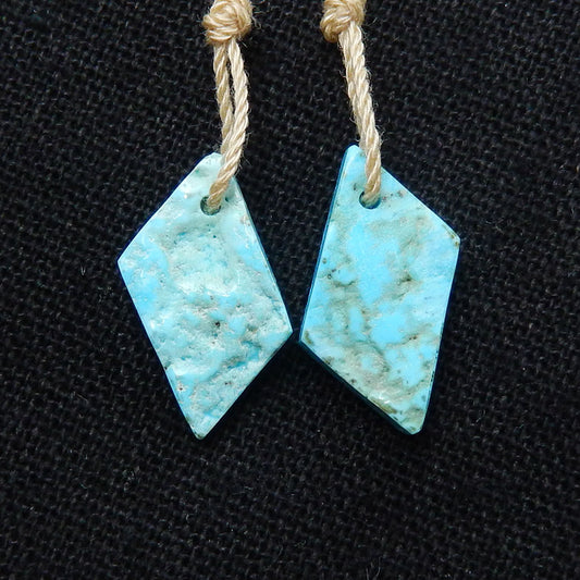 Natural Turquoise Earring Beads 19x9x4mm, 1.7g