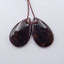 Natural Garnet Earring Beads 20x15x4mm, 5.3g