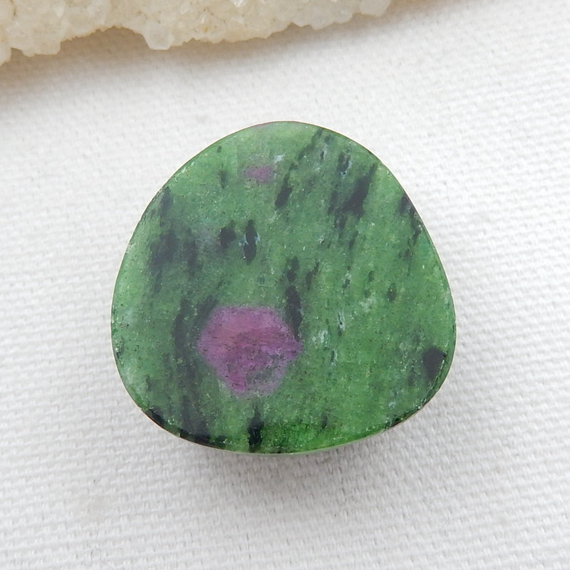 Natural Ruby And Zoisite Cabochon 29x28x15mm, 21.6g