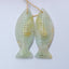 Natural Amazonite Carved Fish Earring Beads 36x15x4mm, 6.2g