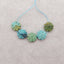 5 PCS Carved Natural Turquoise Flower Gemstone Cabochons, Jewelry DIY Making, Gemstone Wholesale, 12x12×4mm,  5.2g