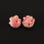BITEFU 1Pair Pink Conch Shell (Made Of Powder Of Shell, Color Is Enhanced ) Flower, 0.6g