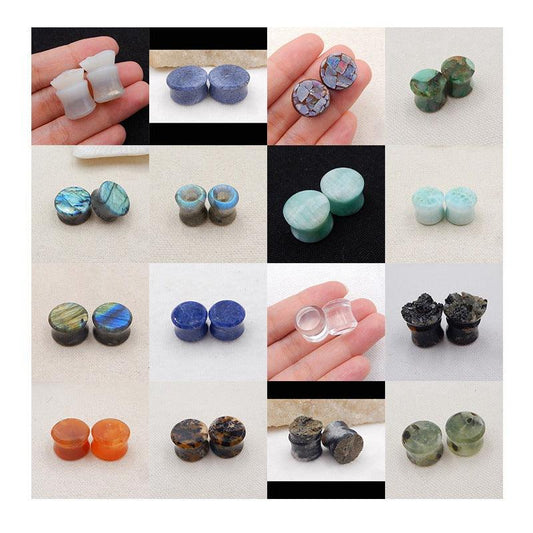 Gemstone Plug & Tunnel Body Jewelry Design Prepay - Gomggsale