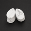 Natural White Howlite Teardrop Plugs – Marble Veined Stone Ear Gauges