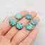 6 PCS Carved Natural Turquoise Flower Gemstone Cabochons, Jewelry DIY Making, Gemstone Wholesale, 12x12×4mm,  5.8g