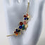 Natural Multi-Gemstone Floral Gold Plated Bracelet-Adjustable Jewelry Bracelet