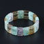 Natural Fluorite and Amethyst Bracelet 23*10*10m, 20cm length, 70g