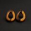 Natural Tiger Eye Teardrop Hollow Plugs — Handcrafted Gemstone Ear Gauge Pair