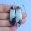 天然亚马逊石宝石耳环一对 42x16x3mm ,8.71g