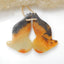 Natural Amazonite Carved fish Earring Beads 30x20x4mm, 6.1g