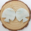 Natural Amazonite Carved Fish Earring Beads 29x25x4mm, 10.3g