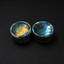 Labradorite Stone Plugs, Natural Grey Blue Flash Ear Gauges, Double Flare Saddle Plugs, Organic Stone Ear Stret Custom sizes available
